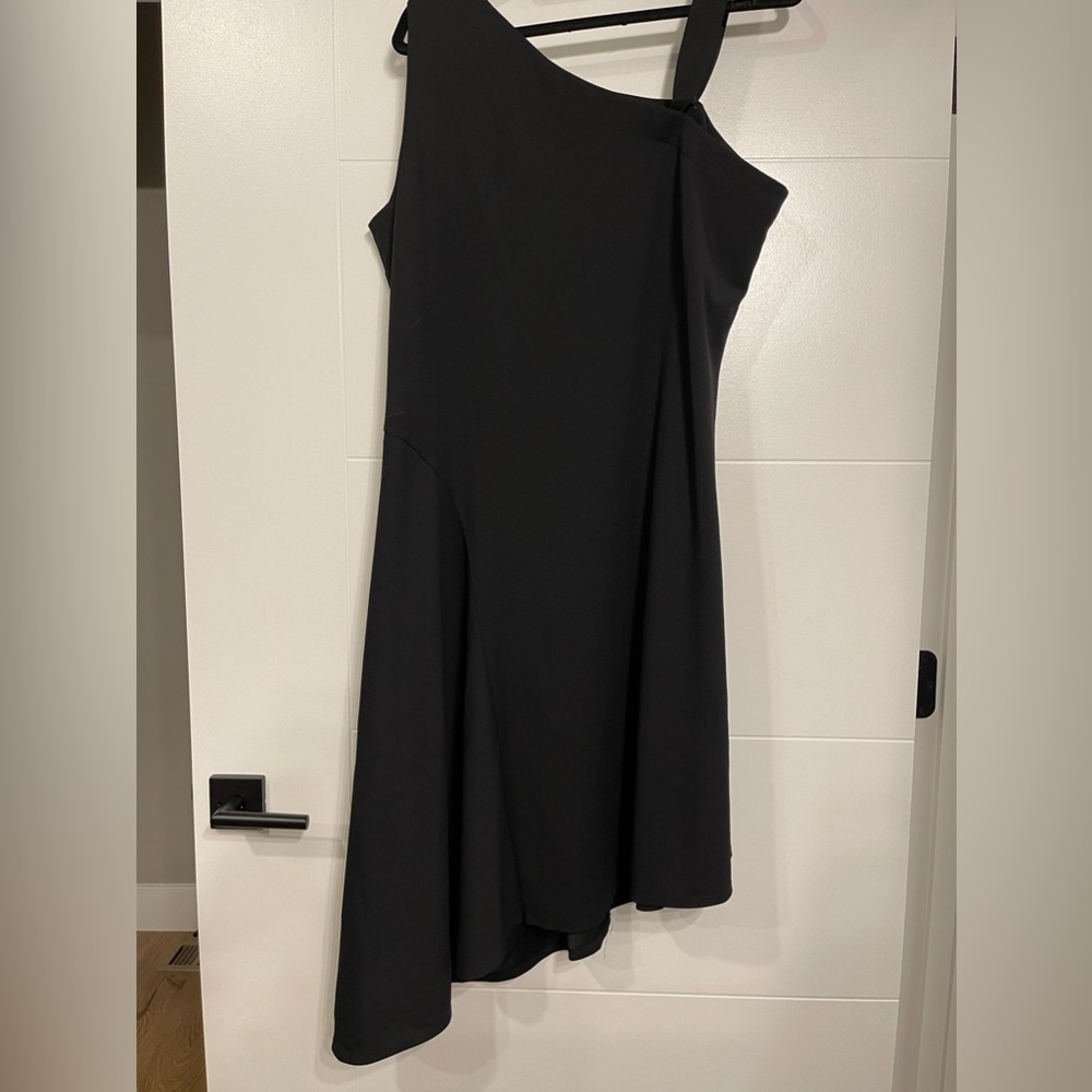 Black asymmetrical dress